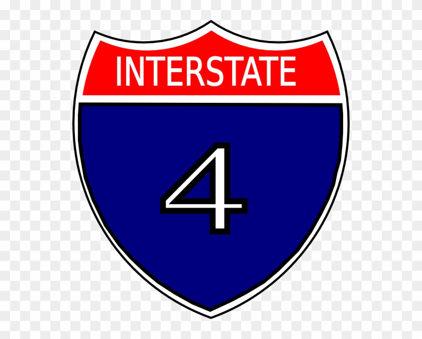 I-4 Sign Clip Art At Clker - Interstate Symbol #207117