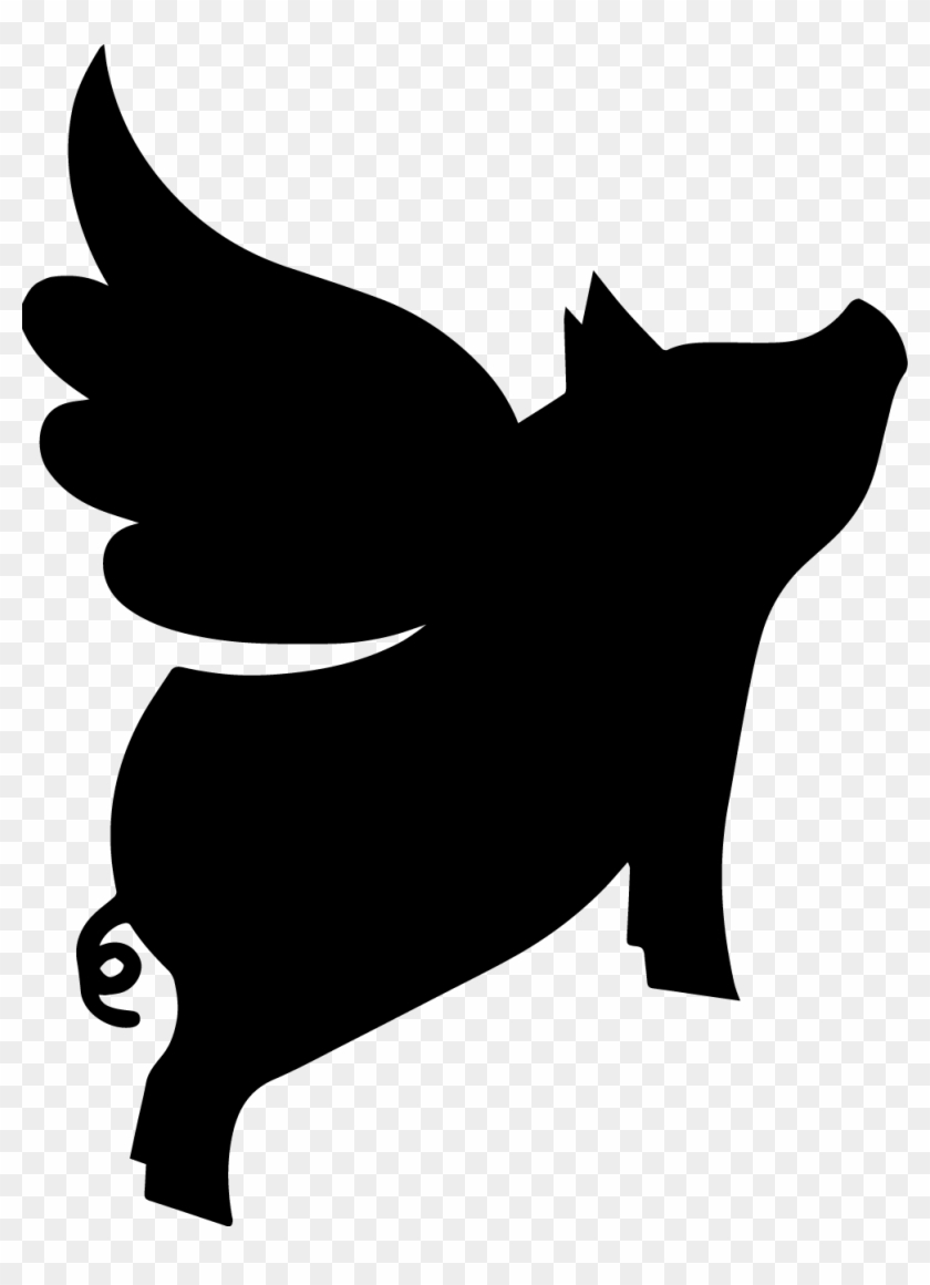 Download A Craft Workshop For Genre Authors Flying Pig Silhouette Clip Art Free Transparent Png Clipart Images Download