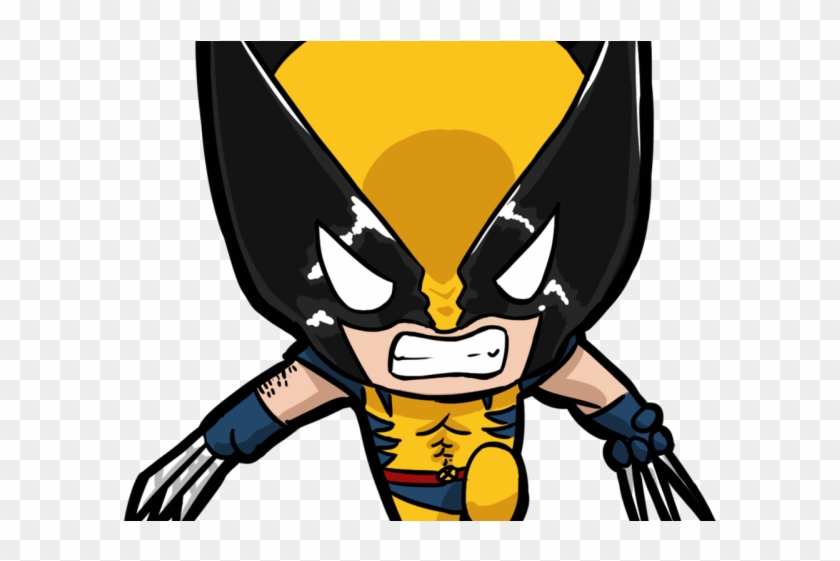 Wolverine Clipart Blue Yellow - Wolverine Chibi #1314747