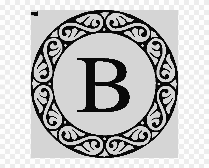 Download Letter B Monogram Clip Art At Clker B Monogram Clipart Circle Frame Png Free Transparent Png Clipart Images Download