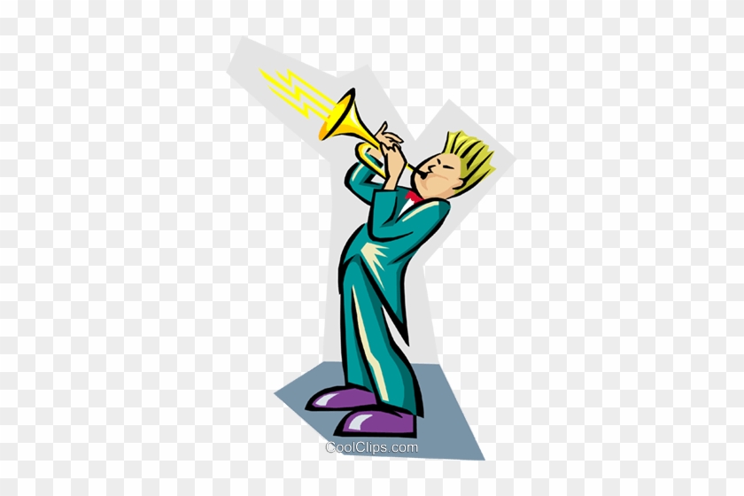 Trumpet Player Royalty Free Vector Clip Art Illustration - Illustration #1317715