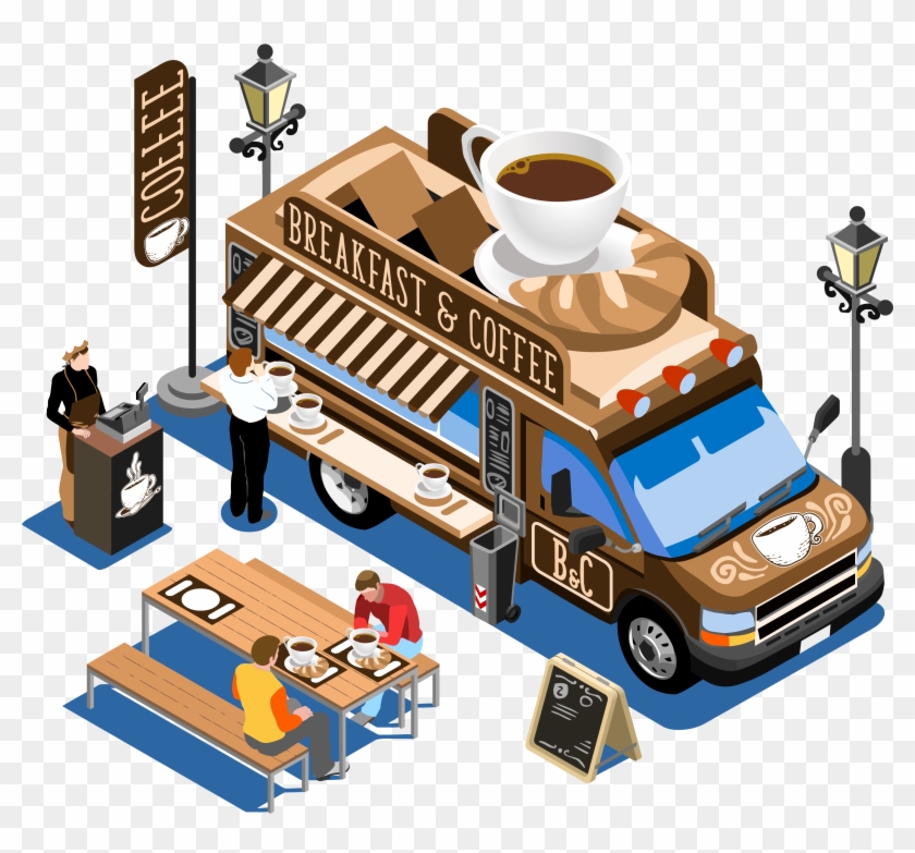 Coffee Espresso Cafe Street Food Breakfast - Vector Graphics #1319769