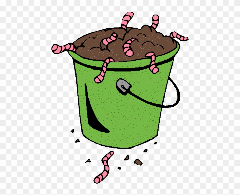 The City Will Promote The Use Of Worm Composting In - Cartoon Bucket Of Worms #1322958