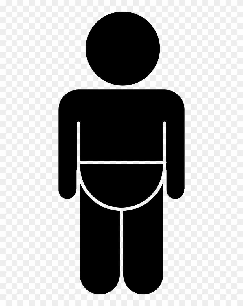 Baby Wearing Diaper Silhouette Comments - Clip Art #1323025