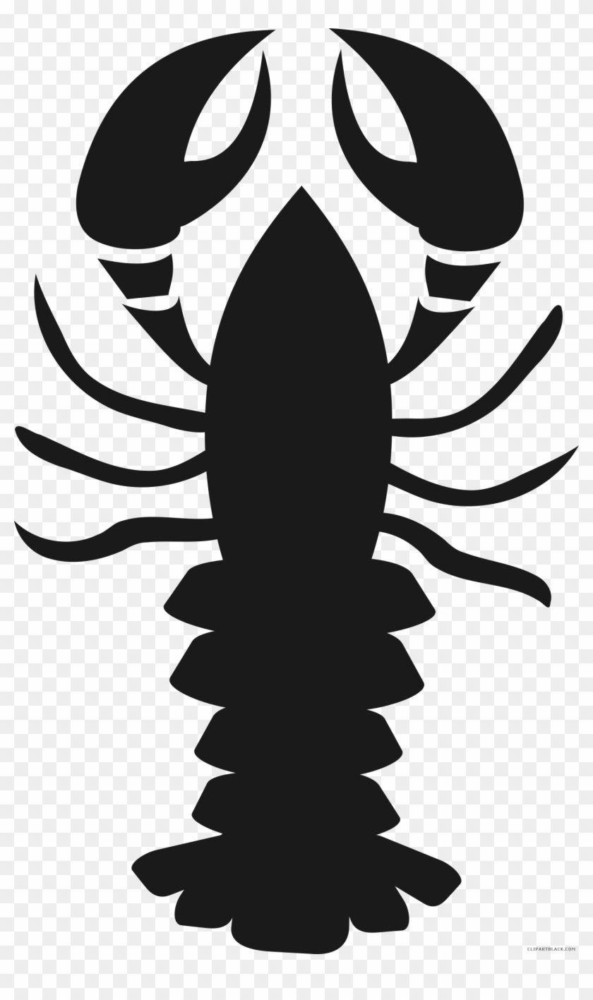 Lobster Animal Free Black White Clipart Images Clipartblack - A&t Designs Classic Red Lobster (b) 1.25" Pinback #1323939