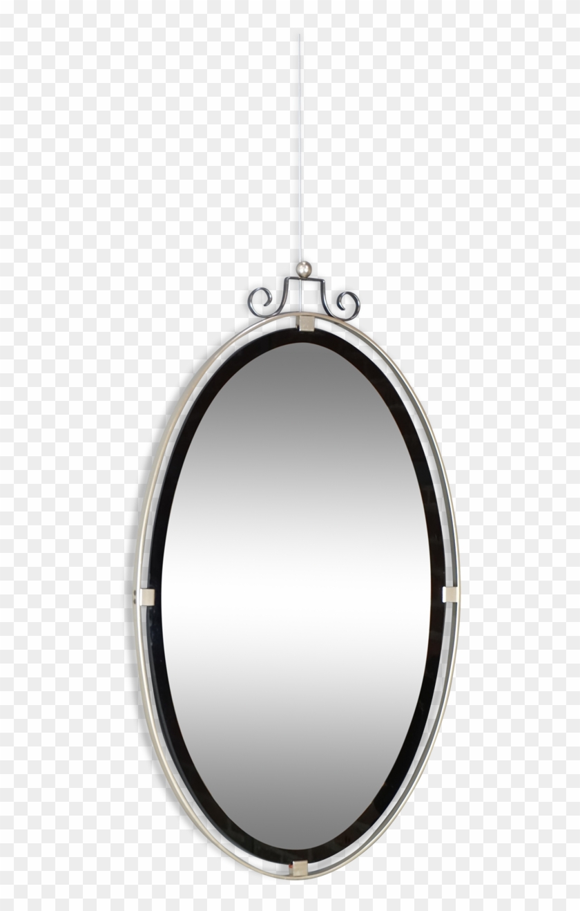 miroir suspendu design annees 50 chrome noir locket free transparent png clipart images download clipartmax