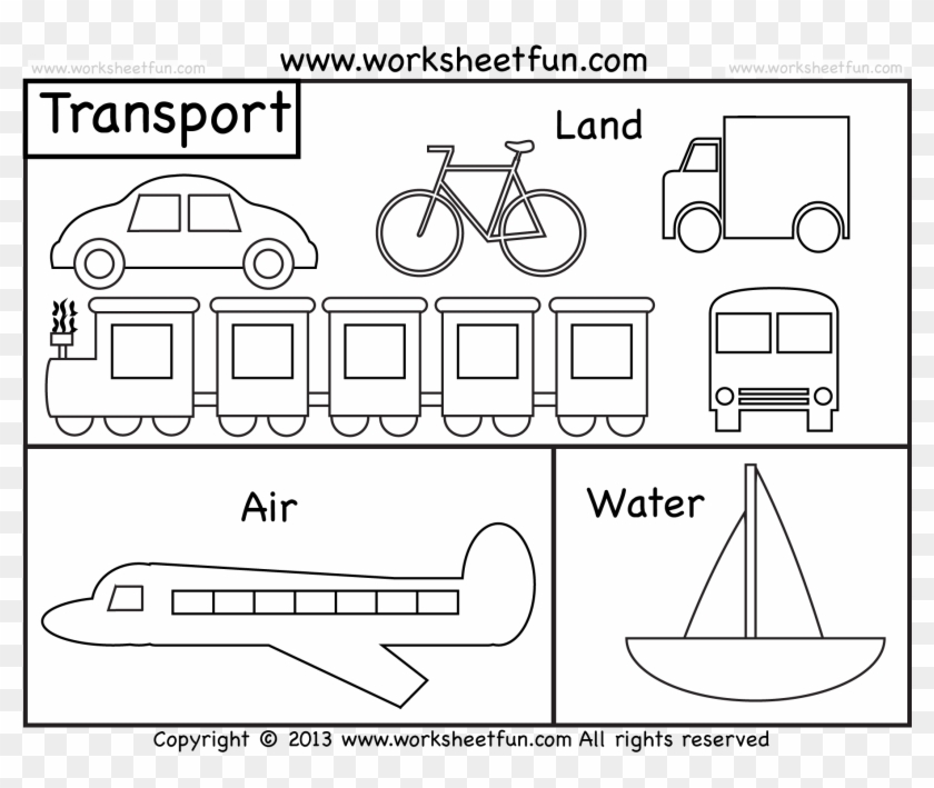 fascinating transportation coloring sheets means of transportation theme worksheets preschool free transparent png clipart images download