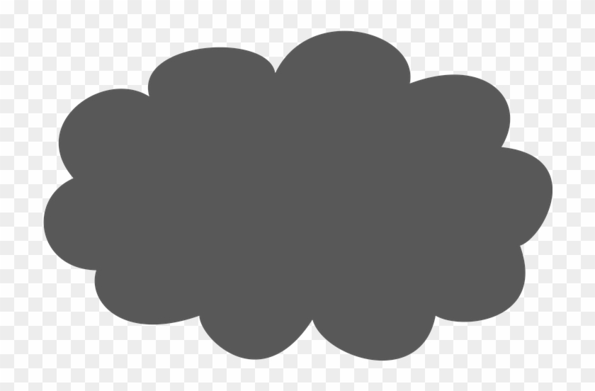 Cloud Clipart Silhouette - Nube Con Relampago Png #1326630