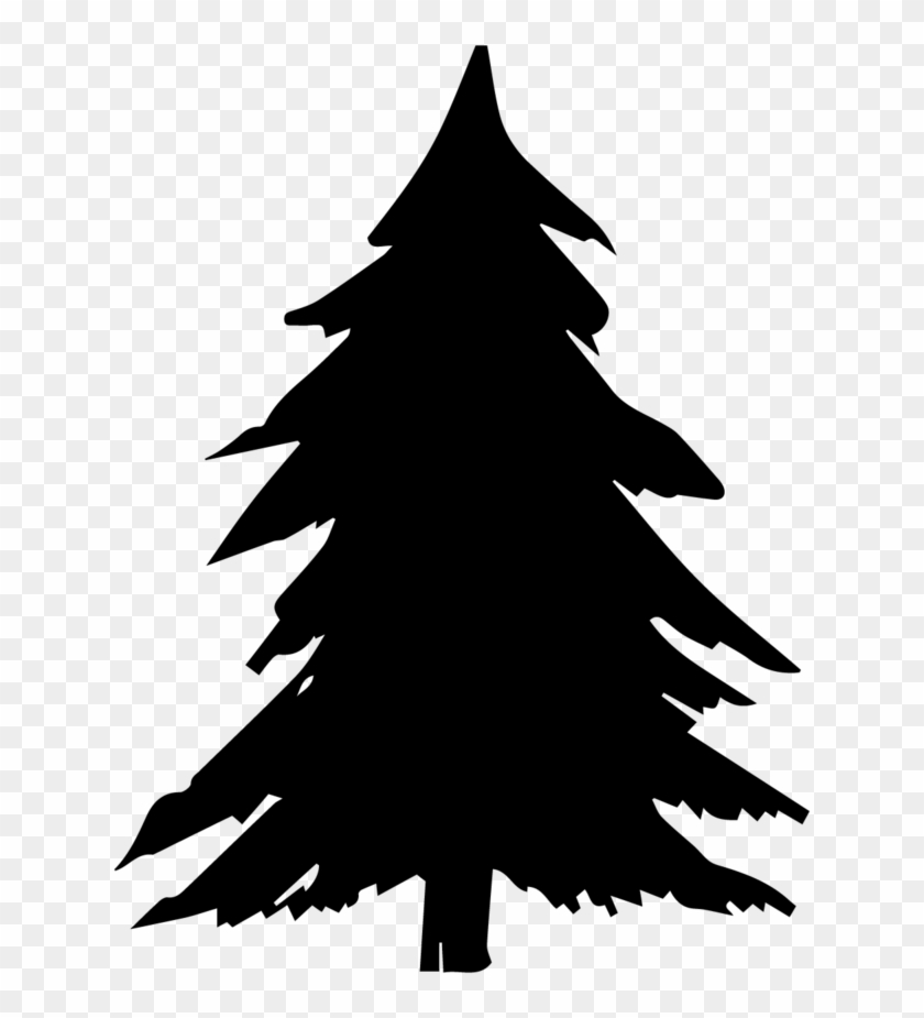 Fir Tree Clipart Pine Tree Outline - Christmas Tree Shadow - Free