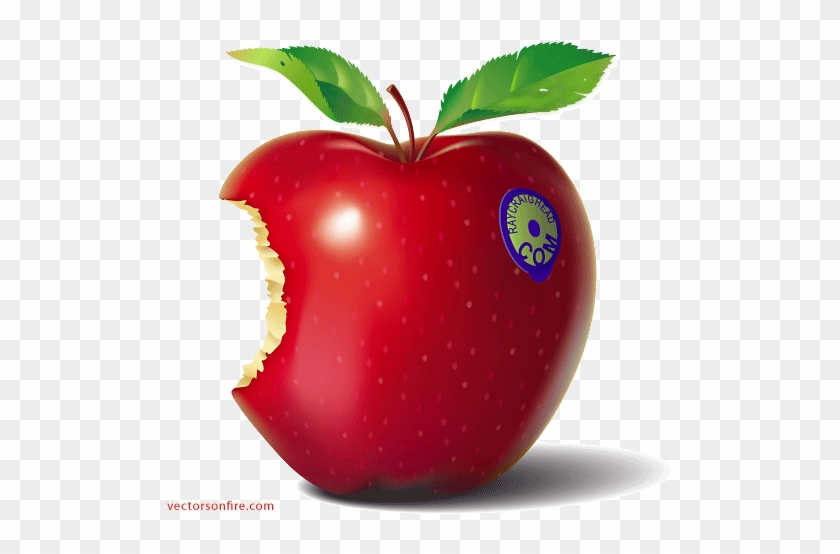 Pin Eaten Apple Clipart - Apple With A Bite Taken Out #1332707