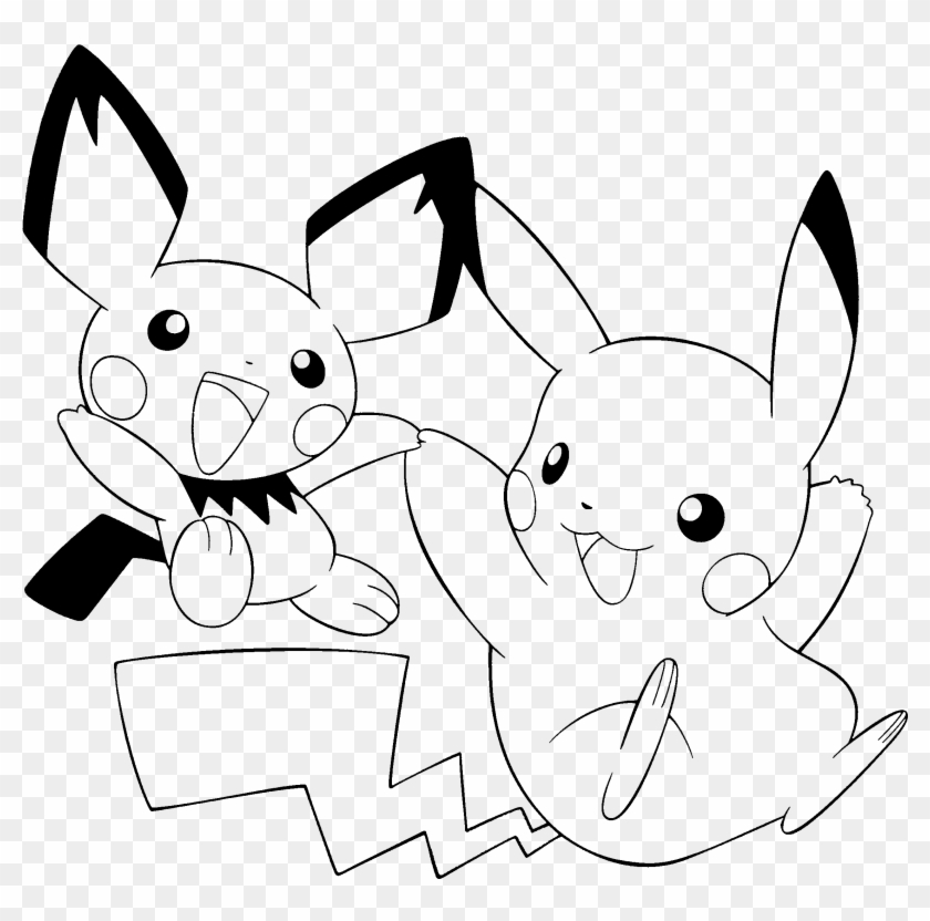 Pikachu Cute Chibi Pokemon Coloring Pages - Draw-level