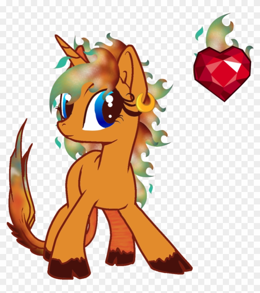 Sahara The Flaming Ember Pony By Owl-parchment - Cartoon #1337717