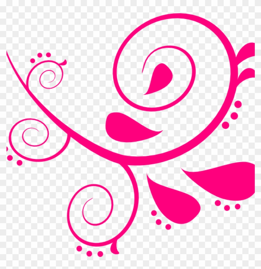 Swirls Clip Art Pink Left Swirl Clip Art At Clker Vector - Swirl Vector Png Pink #1338190