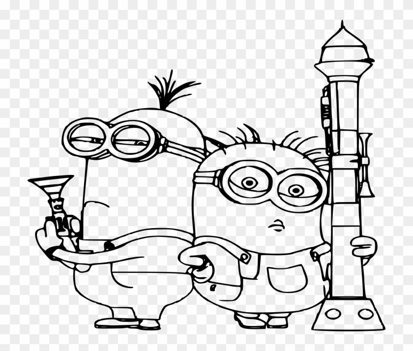 Medium Size Of Minion Coloring Images Pages Bob Free - Despicable Me Colouring Pages #1339142