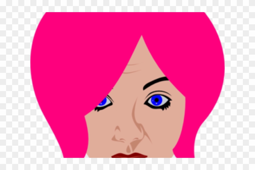 Pink Hair Clipart Cartoon - Clip Art #1339228