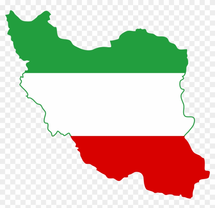Open - Flag Map Of Iran #1340002