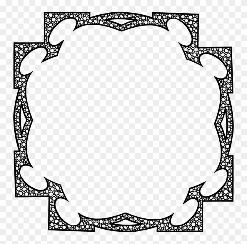 Black And White Picture Frames Line Art Monochrome - Clip Art #1340337