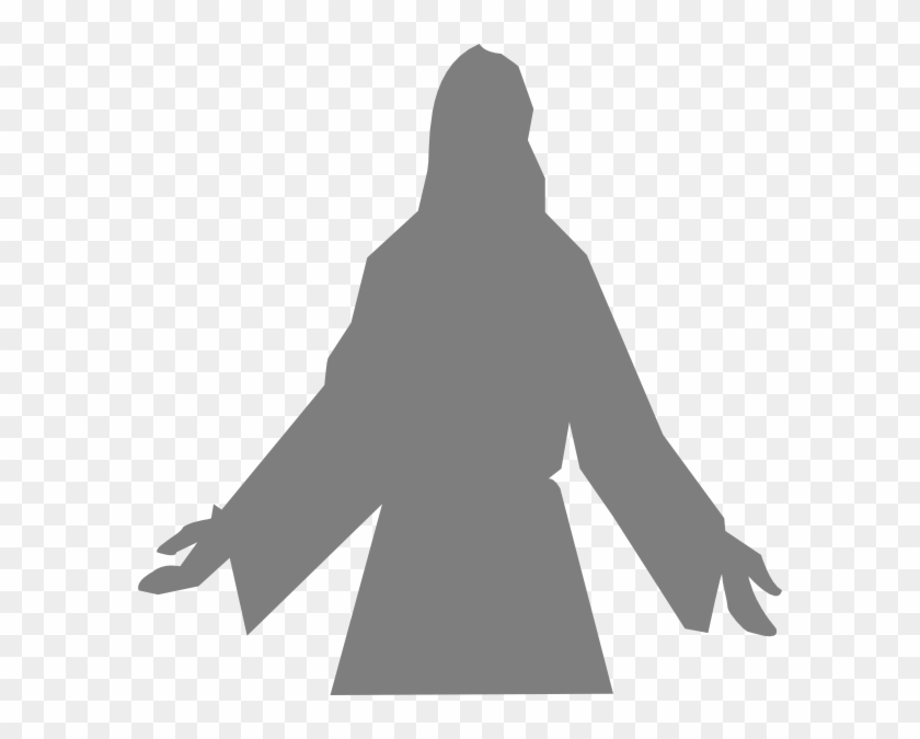 Gray Silhouette Clip Art - Silhouette Of Jesus Png #208318