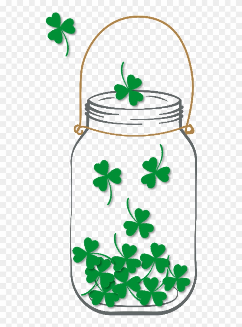 Shamrocks In Mason Jar Png - Mason Jar #209971