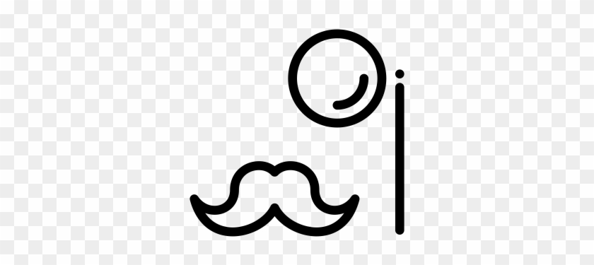 Monocle Mustache Streamline, Monocle, Moustache Icon - Monoculo Png #1342102