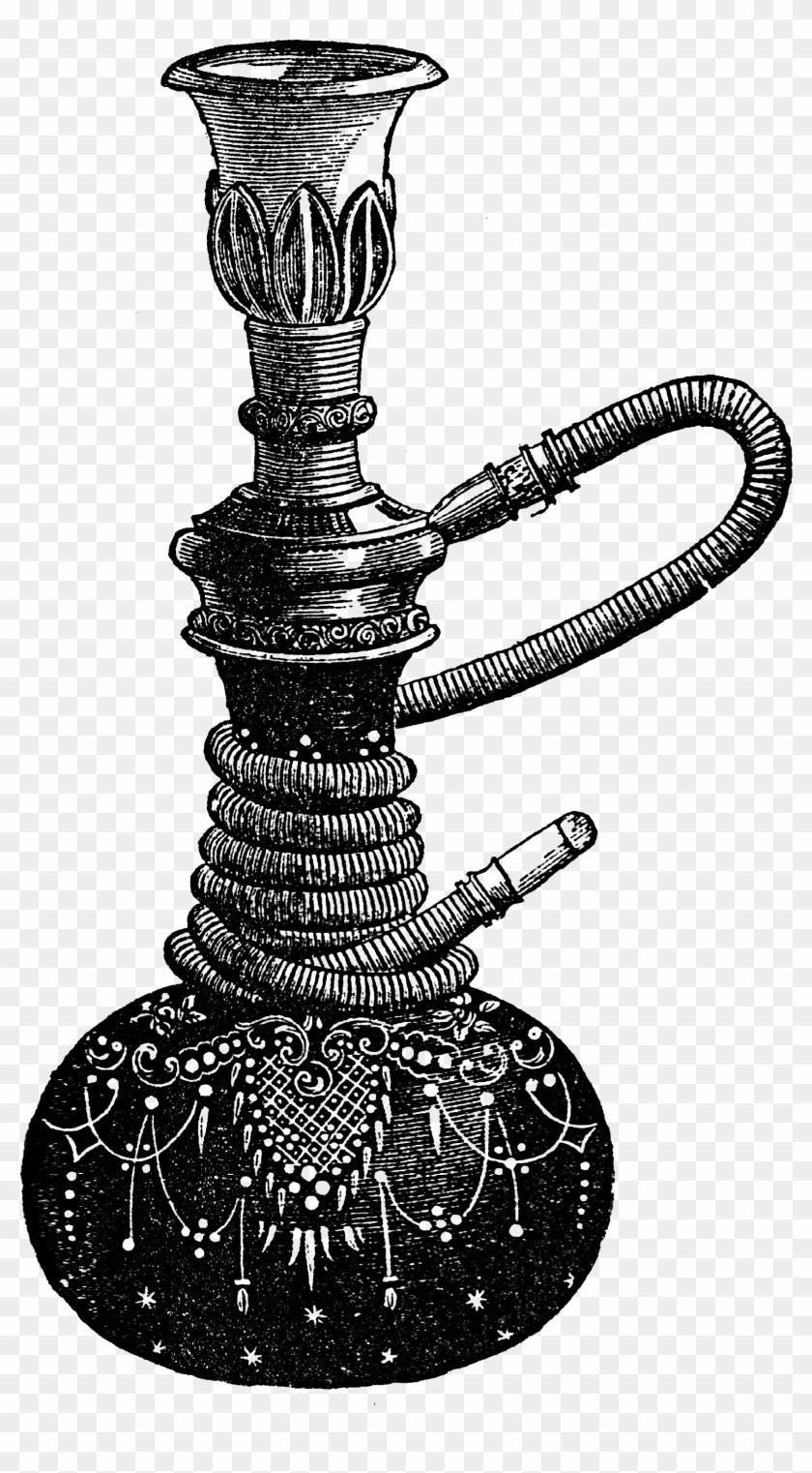 0603 Hookah Pipe Victorian Era Free Vintage Clip Art - Clip Art #1342246