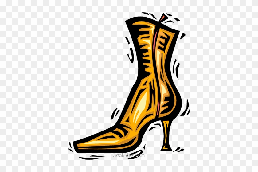 Ladies Boot Royalty Free Vector Clip Art Illustration - Ladies Boot Royalty Free Vector Clip Art Illustration #1342425