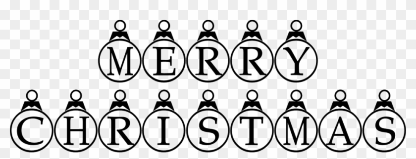 Merry Christmas Clip Art Black And White Christmas - Black And White Merry Christmas #1342886