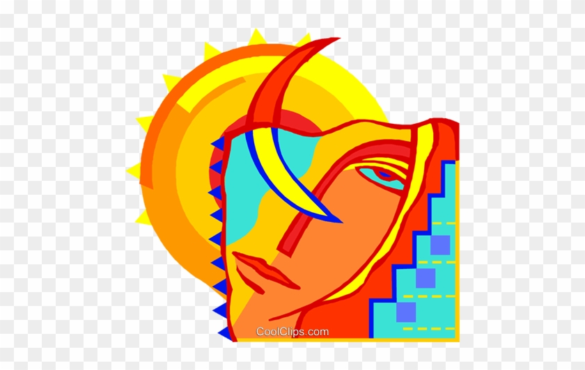 Face With Sun And Moon Royalty Free Vector Clip Art - Teacher #1342897