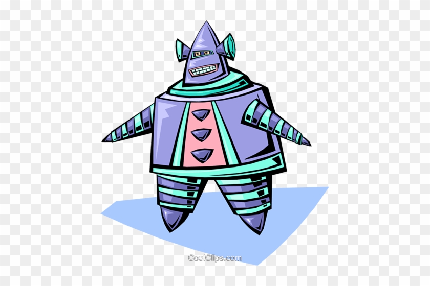 Robot] Royalty Free Vector Clip Art Illustration - Cartoon #1343492