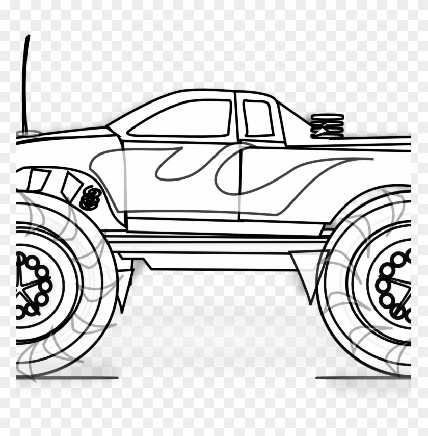 Small Size - Monster Truck Para Colorir #1344748