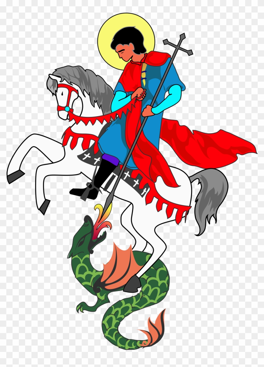 Vector Graphics,free Pictures, Free - St George And The Dragon Clipart #1345021