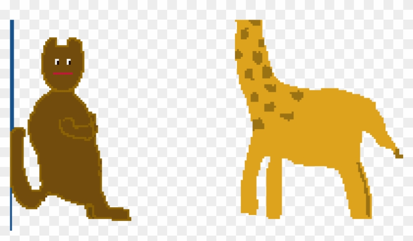 Giraffe And Kangaroo - Pixel Art #1347013