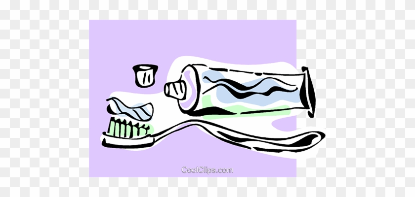 Toothpaste And Toothbrush Royalty Free Vector Clip - Roxana R Sayah Dds #1349161