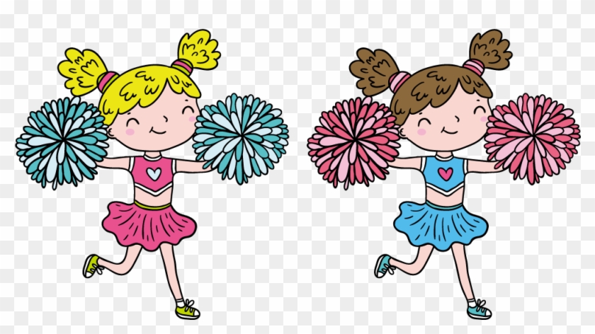 Picture Stock Cartoon Cheerleader Illustration Hand - 啦啦隊 卡通 #1349201