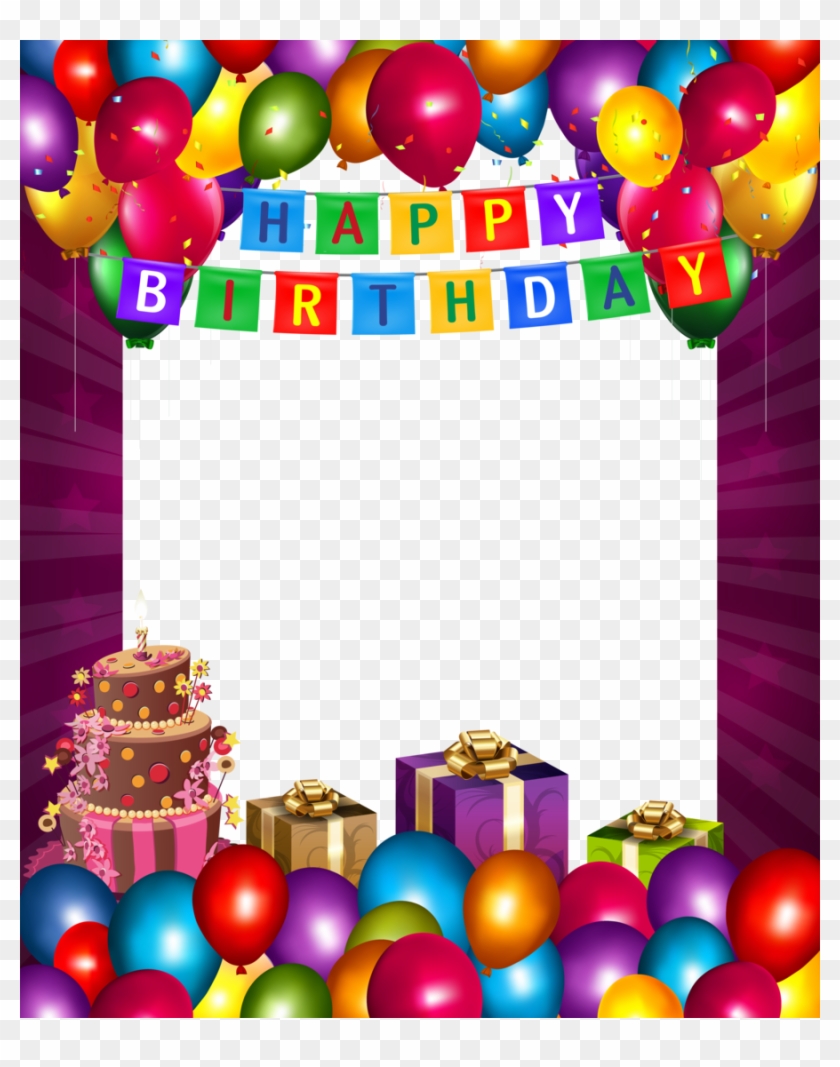 Happy Birthday Frame Clipart Birthday Wish Picture - Happy Birthday Border  Design - Free Transparent PNG Clipart Images Download