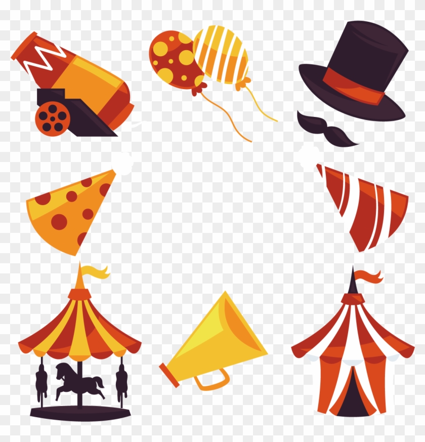 Picture Black And White Download Carnival Vector Elements - Carnival Circus Png #1351590