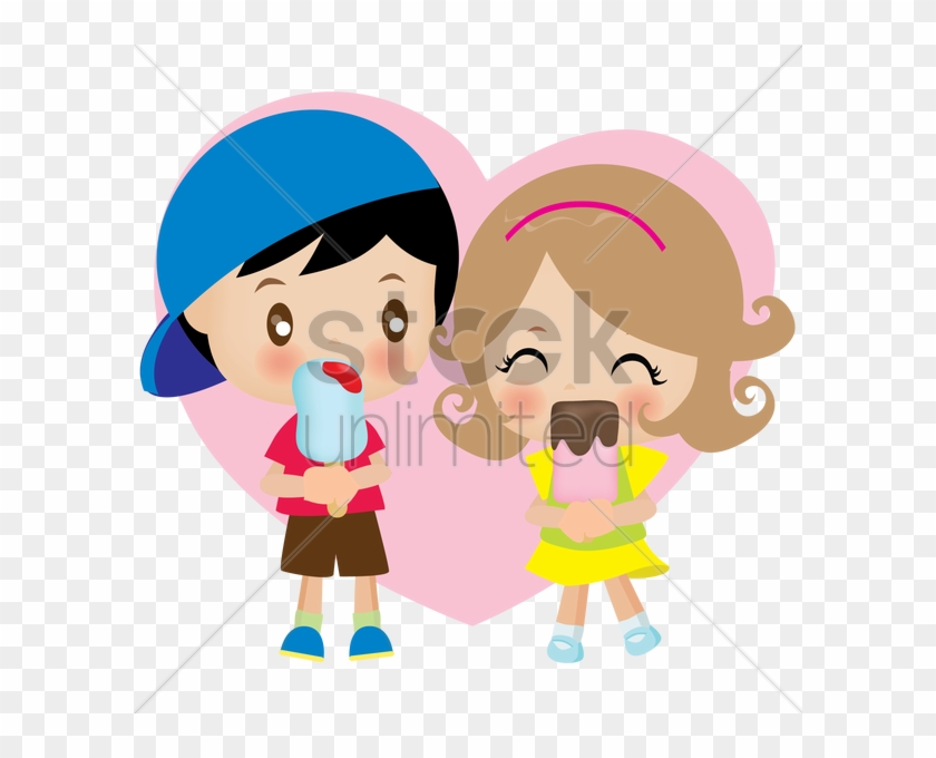 Cartoon Couple Eat Ice Cream Clipart Ice Cream Clip Cartoon Boy And Girl Eating Ice Cream Free Transparent Png Clipart Images Download
