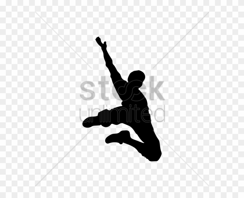 Man Leaping Vector Clipart Silhouette Clip Art - Guy Jumping Silhouette #1352088