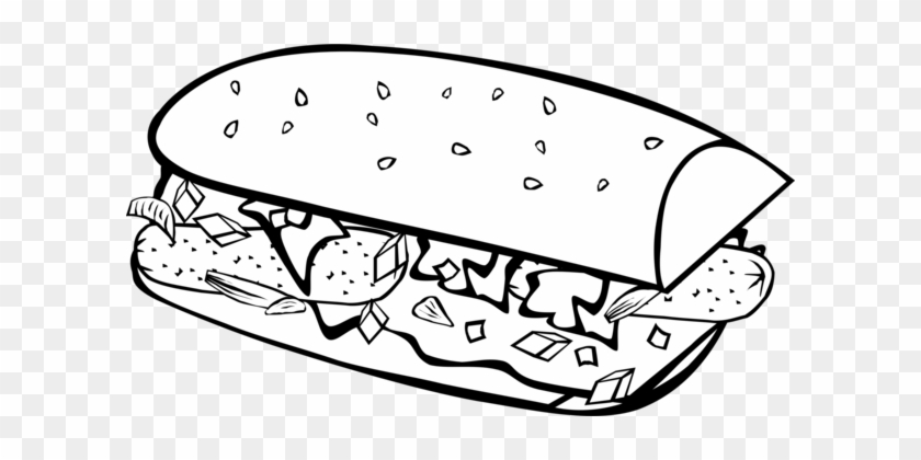 Hamburger Submarine Sandwich Coloring Book Food Aliments Coloriage Free Transparent Png Clipart Images Download