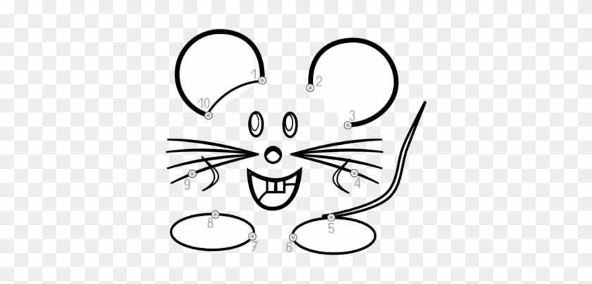 Computer Mouse Connect The Dots Coloring Book Page - Connect The Dots Up To 10 #1353088
