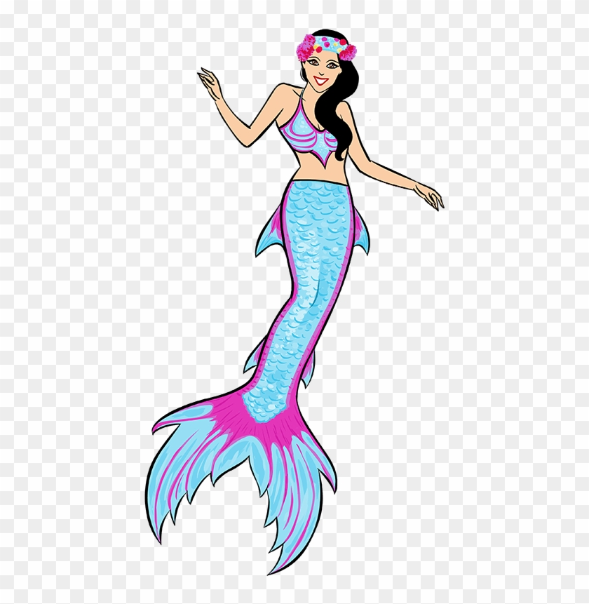 Realistic Clipart Mermaid - Realistic Mermaid Cartoon #1353131