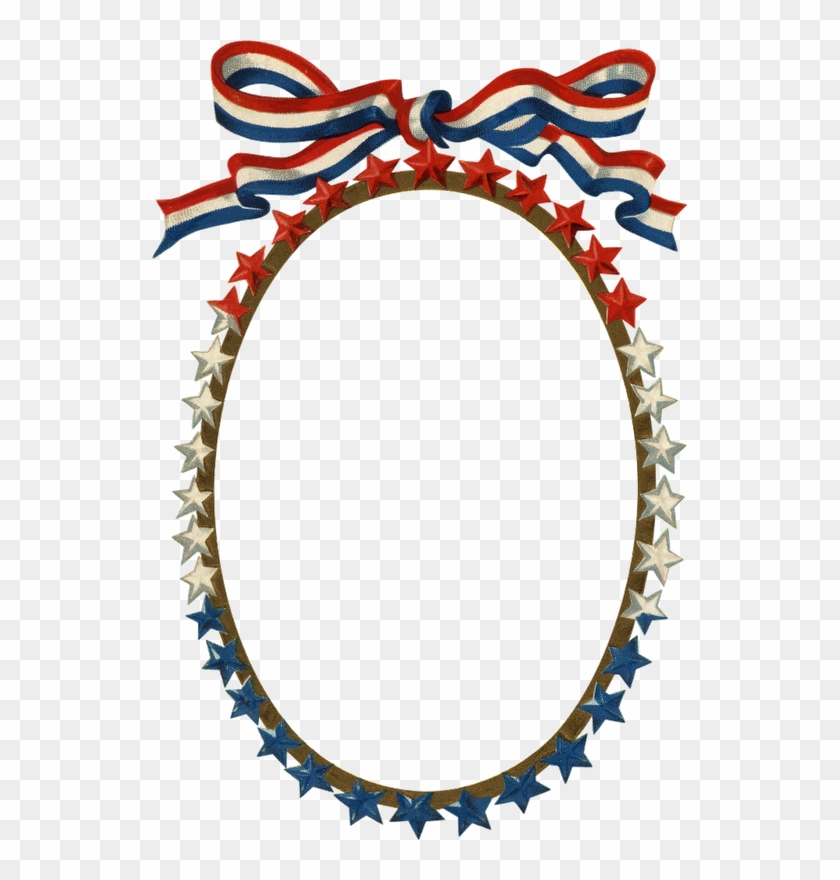 Vl%23ameri 09 Month Of July, Happy Birthday - Patriotic Frame Vintage #1353428