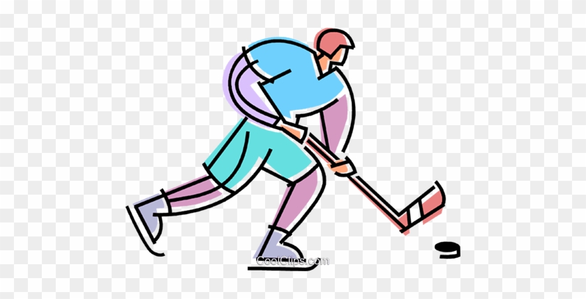 Hockey Player Skating Down The Ice Royalty Free Vector - Ice Hockey Player #1353455