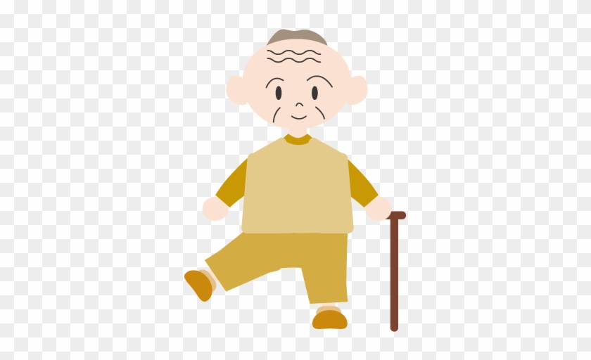 With A Cane Illustration Free Clip Art - Cartoon #1353671