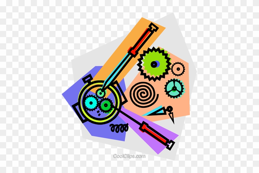 Alarm Clocks Royalty Free Vector Clip Art Illustration - Circle #1353974