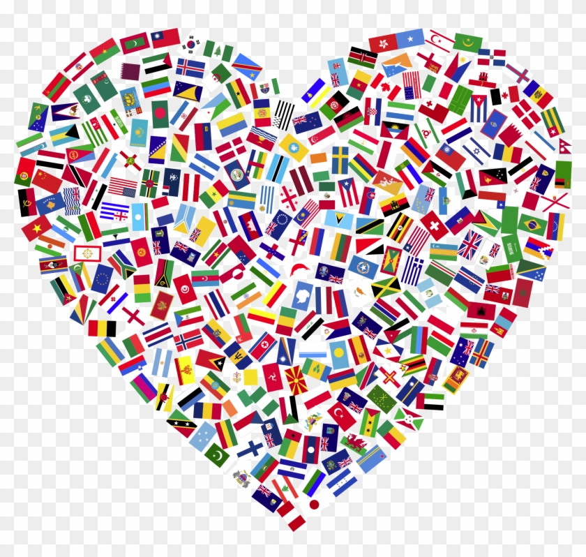 Heart Flags Countries - International Heart #1354275