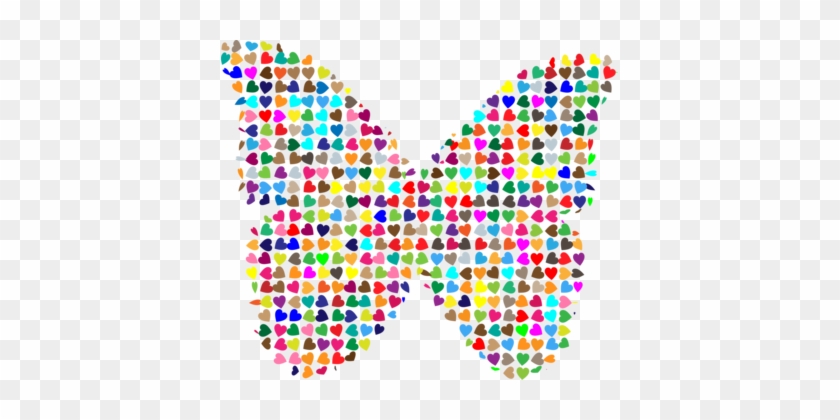 Monarch Butterfly Computer Icons Glasswing Butterfly - Colorful Images Of Hearts #1354991