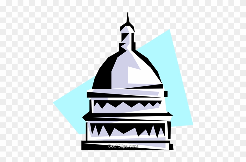 Capitol Building Royalty Free Vector Clip Art Illustration - Holy Places #1355804