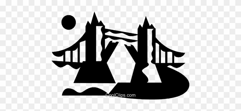 London Bridge Royalty Free Vector Clip Art Illustration - London Bridge Royalty Free Vector Clip Art Illustration #1355944