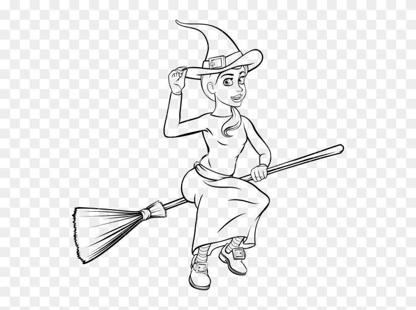 Drawing Witch Cartoon Clipart Freeuse Stock - Witch #1357445